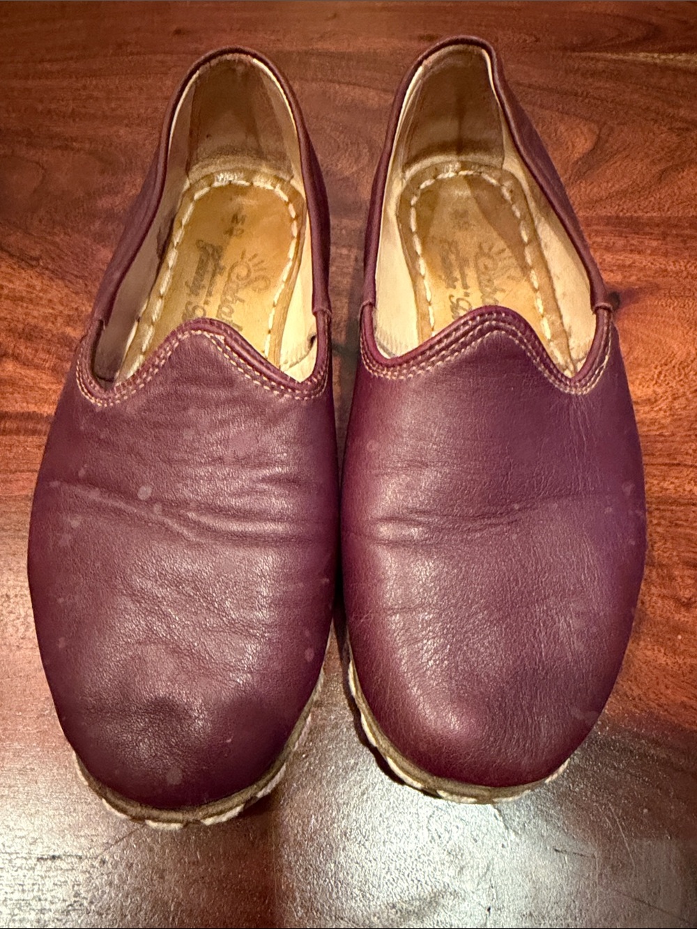 Sabah Custom Men’s Leather Shoes in Burgundy & glow-in-the-dark paint splatters